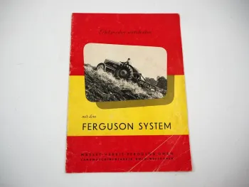 Prospekt Massey Ferguson TE-D TE-F Schlepper Anbaugeräte 1954