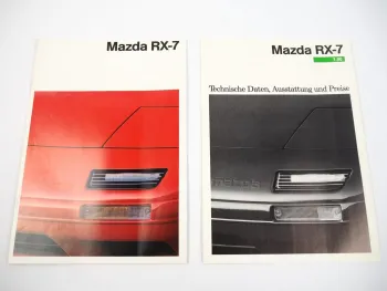 Prospekt Mazda RX7 + Preise Ausstattung Technische Daten Farben 1990