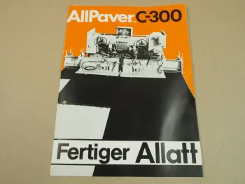 Prospekt MBU C300 AllPaver Fertiger Allatt von 3/1977