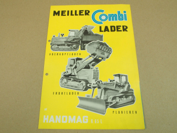 Prospekt Meiller Combi Lader auf Hanomag K65L Kettenlader