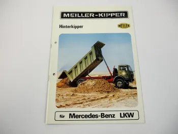 Prospekt Meiller Hinterkipper für Mercedes Benz LKW 1976