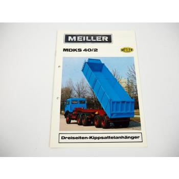 Prospekt Meiller MDKS 40/2 Dreiseiten-Kippsattelanhänger 1985
