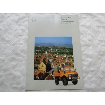 Prospekt Mercedes Benz Unimog Ganzjahreseinsatz in Gemeinden 1994