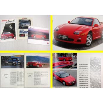 Prospekt Mitsubishi 3000GT 1994 + 2 Zeitschriften Mitsubishi aktuell u. mot 1993