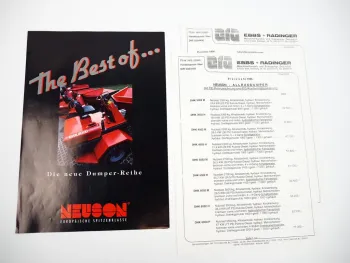 Prospekt Neuson 2900 bis 8000 Dumper Reihe Allrad + Preisliste 1996