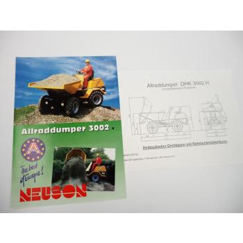 Prospekt Neuson 3002H Allrad Dumper mit Maßzeichnung 1995