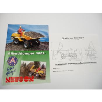 Prospekt Neuson 4002H Allrad Dumper mit Maßzeichnung 1995