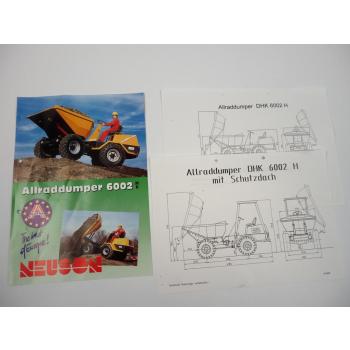 Prospekt Neuson 6002MH Allrad Dumper mit Maßzeichnung 1995