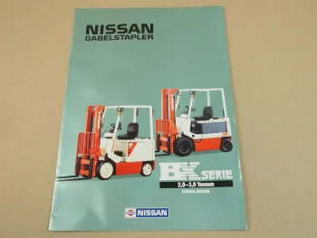 Prospekt Nissan 200 250 275 300 EL ELS REL REV BX Serie mit Elektroantrieb 1989