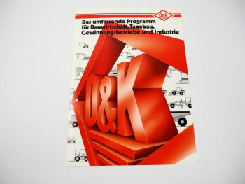 Prospekt O&K Programmübersicht Baumaschinen 1991