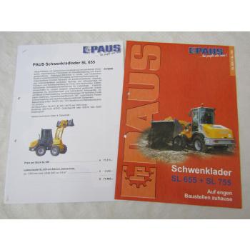 Prospekt PAUS Schwenklader SL655 SL755 und Preislisten 7/2006