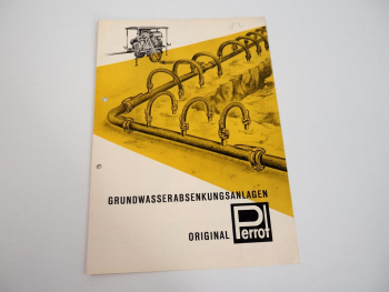 Prospekt Perrot Grundwasserabsenkungsanlage 1960er Jahre