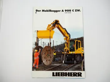 Prospekt Poster Liebherr A900C ZW Litronic Mobilbagger Techn. Beschreibung 2005