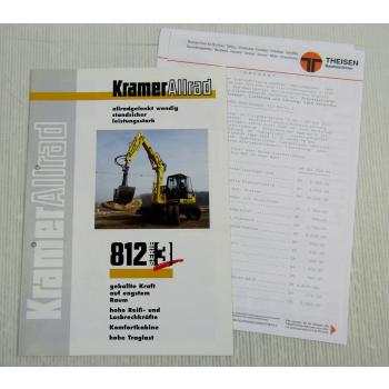 Prospekt Technische Daten Kramer Allrad 812 Serie 3 Mobilbagger + Preisangebot