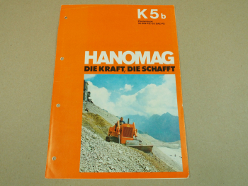 Prospekt und Datenblatt Hanomag K5b Planierraupe 55 PS von 1970