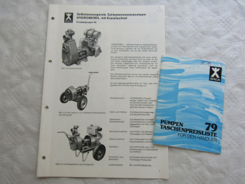 Prospekt und Preisliste für Speck Pumpen von 1978/1979