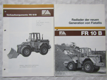 Prospekt Verkaufsargumente Fiatallis FR10B Radlader 80er Jahre