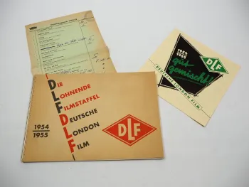 Prospekt Verleihprogramm DLF Deutsche London Film GmbH Hamburg 1954/55