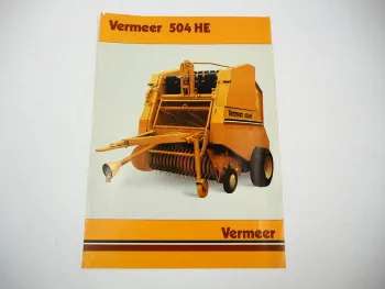 Prospekt Vermeer 504HE Rundballen Presse 1970/80er Jahre