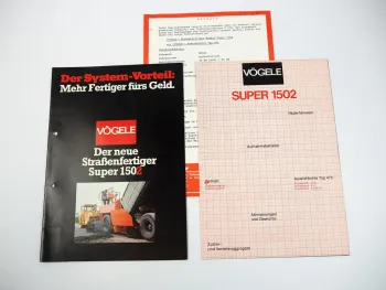 Prospekt Vögele Super 1502 Straßenfertiger Poster + Angebot 1978
