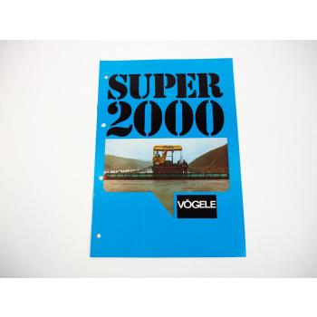 Prospekt Vögele Super 2000 Straßenfertiger 1980