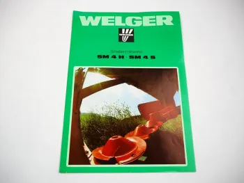 Prospekt Welger SM4 H S Scheibenmähwerk 1978