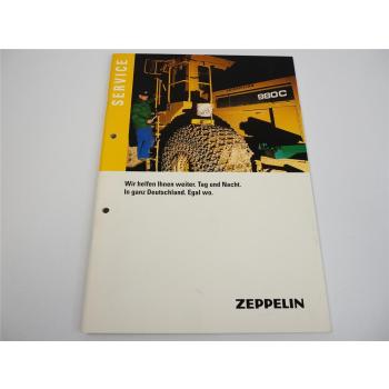 Prospekt Zeppelin Caterpillar Service bei Tag und Nacht mit 42 Seiten