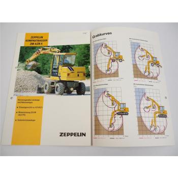 Prospekt Zeppelin ZM4 ZR4 Bagger 43.5 PS technische Beschreibung 1994
