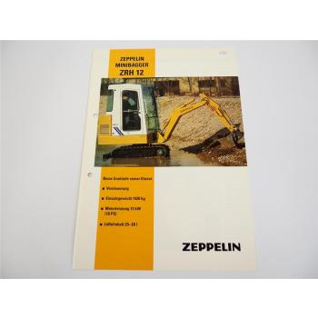 Prospekt Zeppelin ZRH 12 Mini Bagger mit 18 PS beste Grabentiefe seiner Klasse