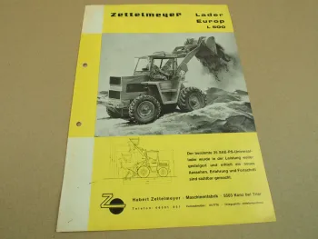 Prospekt Zettelmeyer Europ L500 Lader von 1965