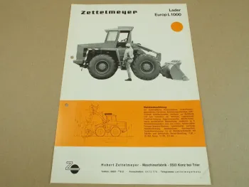 Prospekt Zettelmeyer L1000 Europ Lader von 1967