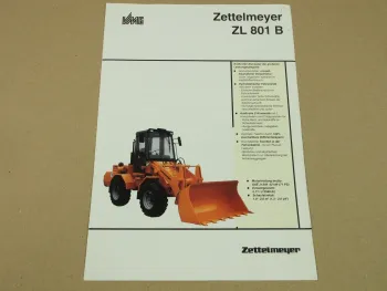 Prospekt Zettelmeyer ZL 801B ZL801B Radlader von 3/1992