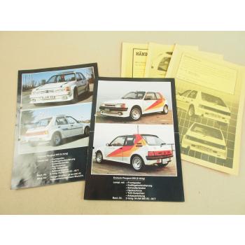 Prospekte Peugeot 205 GTI Tuning Wochner Design + Preise um 1987