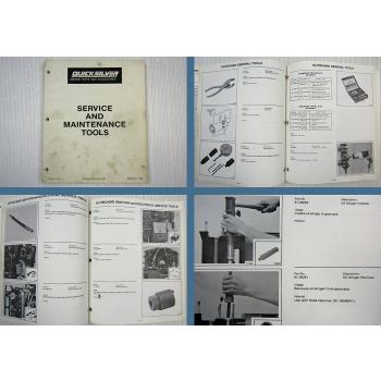 Quicksilver Service and Maintenance Tools Part Numbers 1988