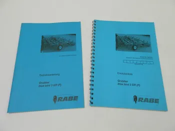 Rabe Blue Bird 3000 4500 GR GRF Grubber Betriebsanleitung Ersatzteilliste 2002