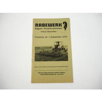 Rabewerk RKZ Eggen Kombination Preisliste 1979