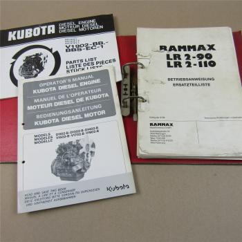 Rammax LR 2-90 2-110 Bedienungsanleitung Ersatzteilkatalog ab 1988 Kubota Motor
