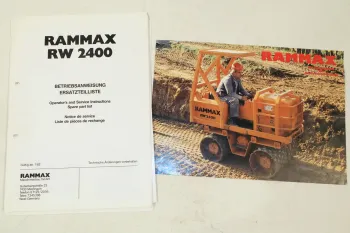 Rammax RW2400 Betriebsanleitung Ersatzteilliste 1982 und Prospekt