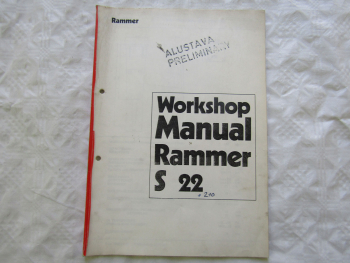 Rammer S22 Workshop Manual and Parts List 11/1986