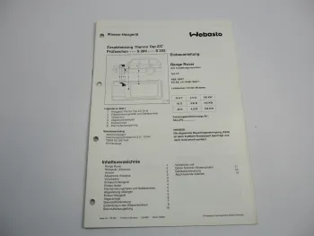 Range Rover Typ LP Einbauanleitung Webasto Thermo Top Z/C-B/-D Heizung 1997