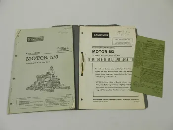 Ransomes Motor 5/3 Rasenmäher Betriebsanleitung Ersatzteilliste ca. 1985