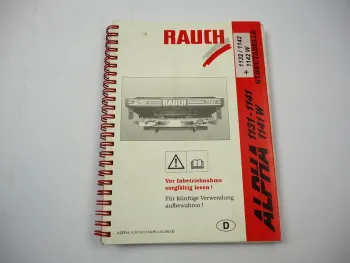 Rauch Alpha 1131 1141 1132 1142 W Düngerstreuer Streutabelle 2003