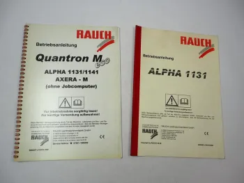 Rauch Alpha 1131 Düngerstreuer + Quantron M eco Steuerung Betriebsanleitung 2002