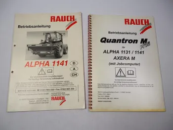 Rauch Alpha 1141 Düngerstreuer + Quantron M profi Steuerung Betriebsanleitung