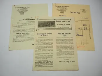 Rechnung Chemische Fabrik Dr. Koch Hameln 1928 Chemikalien Grosshandlung