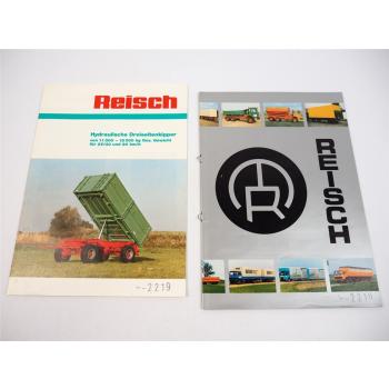 Reisch Anhänger Kipper Auflieger Sattelanhänger 2x Prospekt 1990