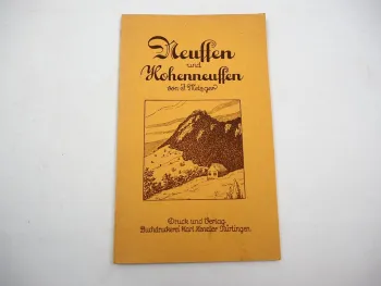 Reiseratgeber Neuffen und Hohenneuffen Nürtingen 1926 Metzger Baden-Württemberg