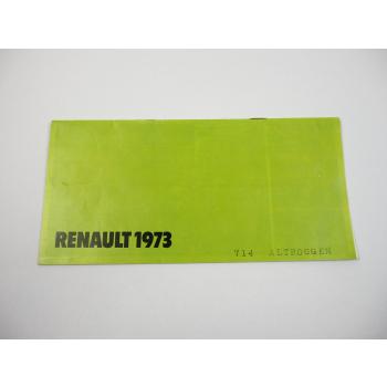 Renault 4 5 6 12 15 16 17 Programmübersicht PKW Prospekt 1973
