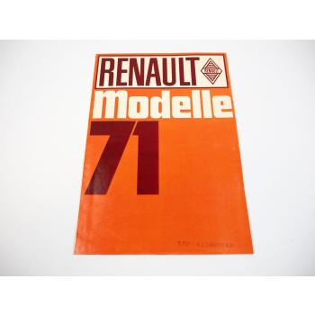 Renault 4 6 8 10 12 16 Programmübersicht PKW Prospekt 1971