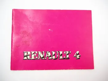 Renault 4 TL GTL F4 F6 Betriebsanleitung Bedienungsanleitung 1985